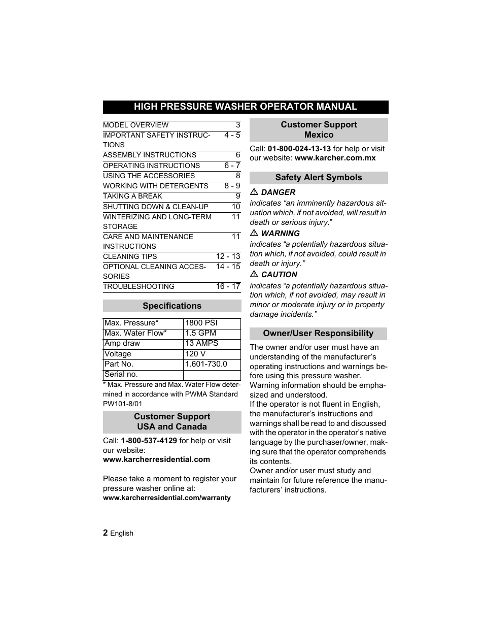 Karcher K 3.49 M User Manual | Page 2 / 52