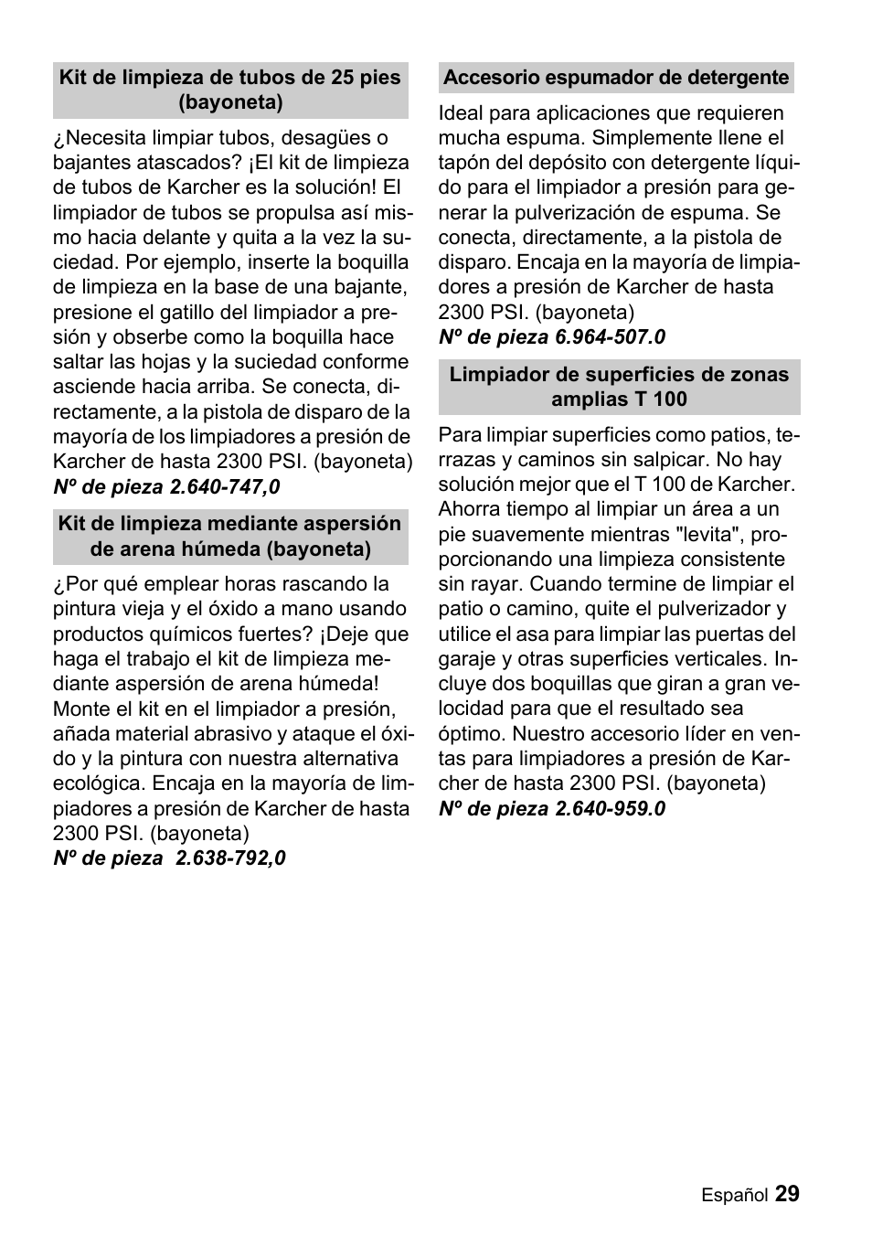 Karcher K 2.26M User Manual | Page 29 / 48