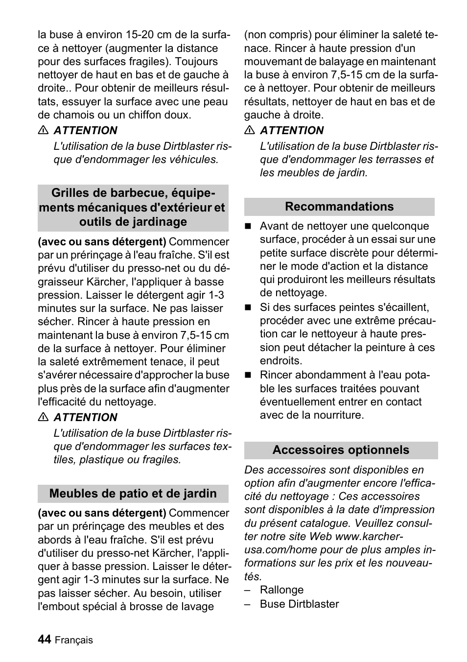 Karcher G 2600 PH User Manual | Page 44 / 47