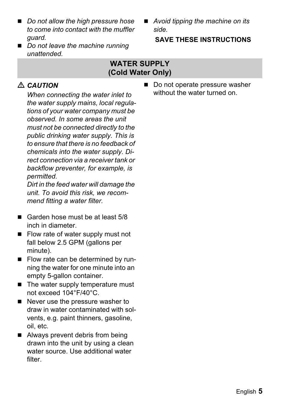 Karcher G 2600 PH User Manual | Page 5 / 47