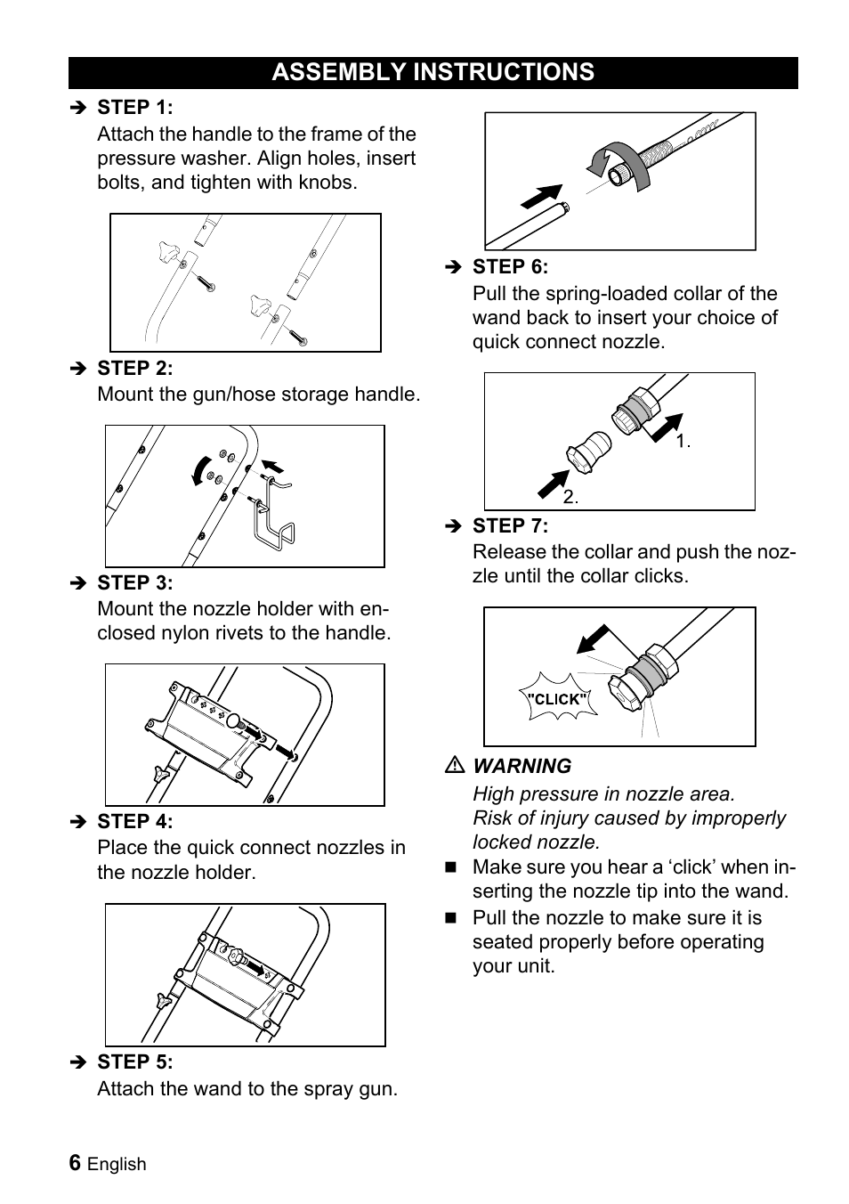 Assembly instructions | Karcher G 2600 PH User Manual | Page 6 / 47