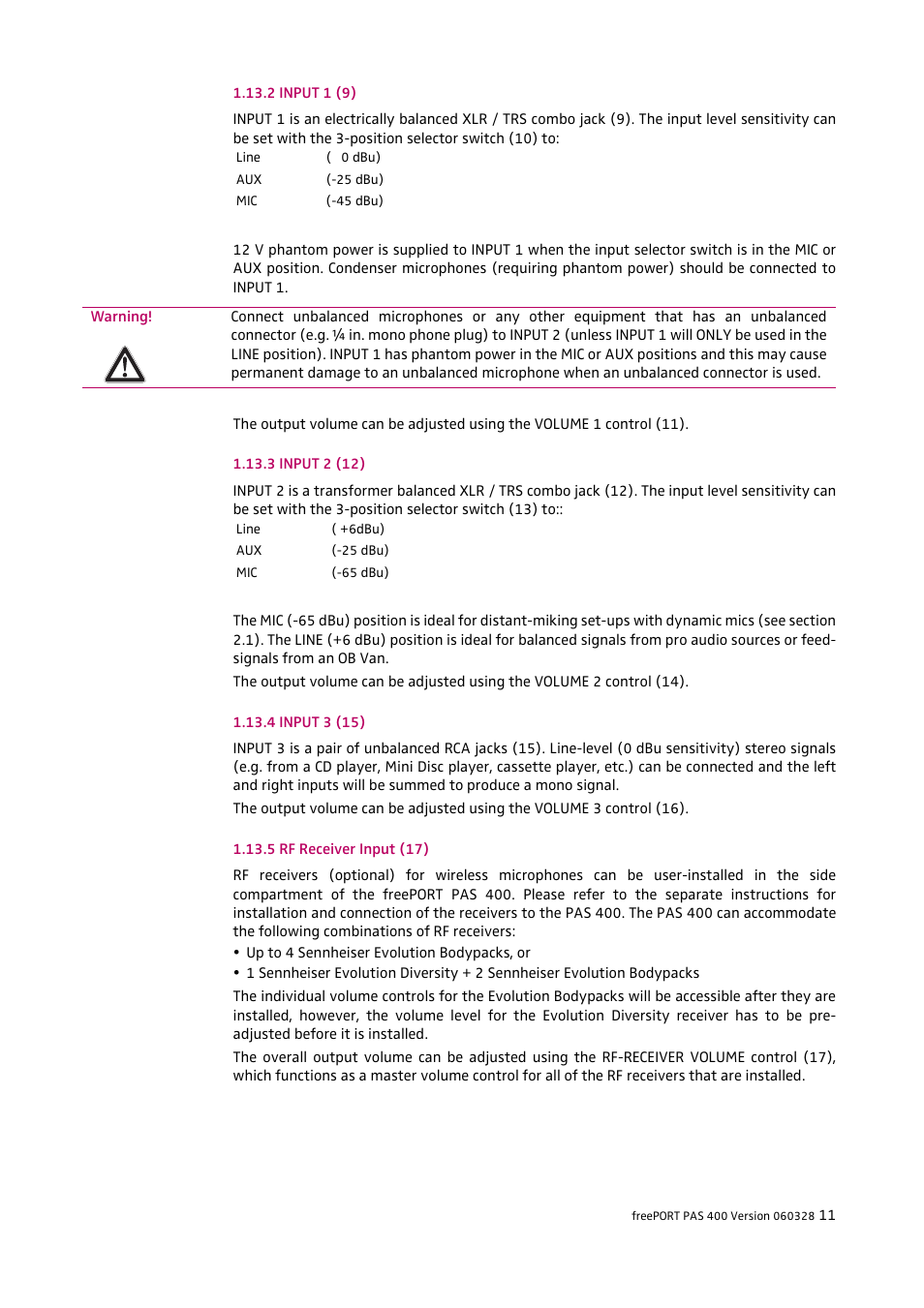 HeadsetUSA PAS 400 User Manual | Page 11 / 21