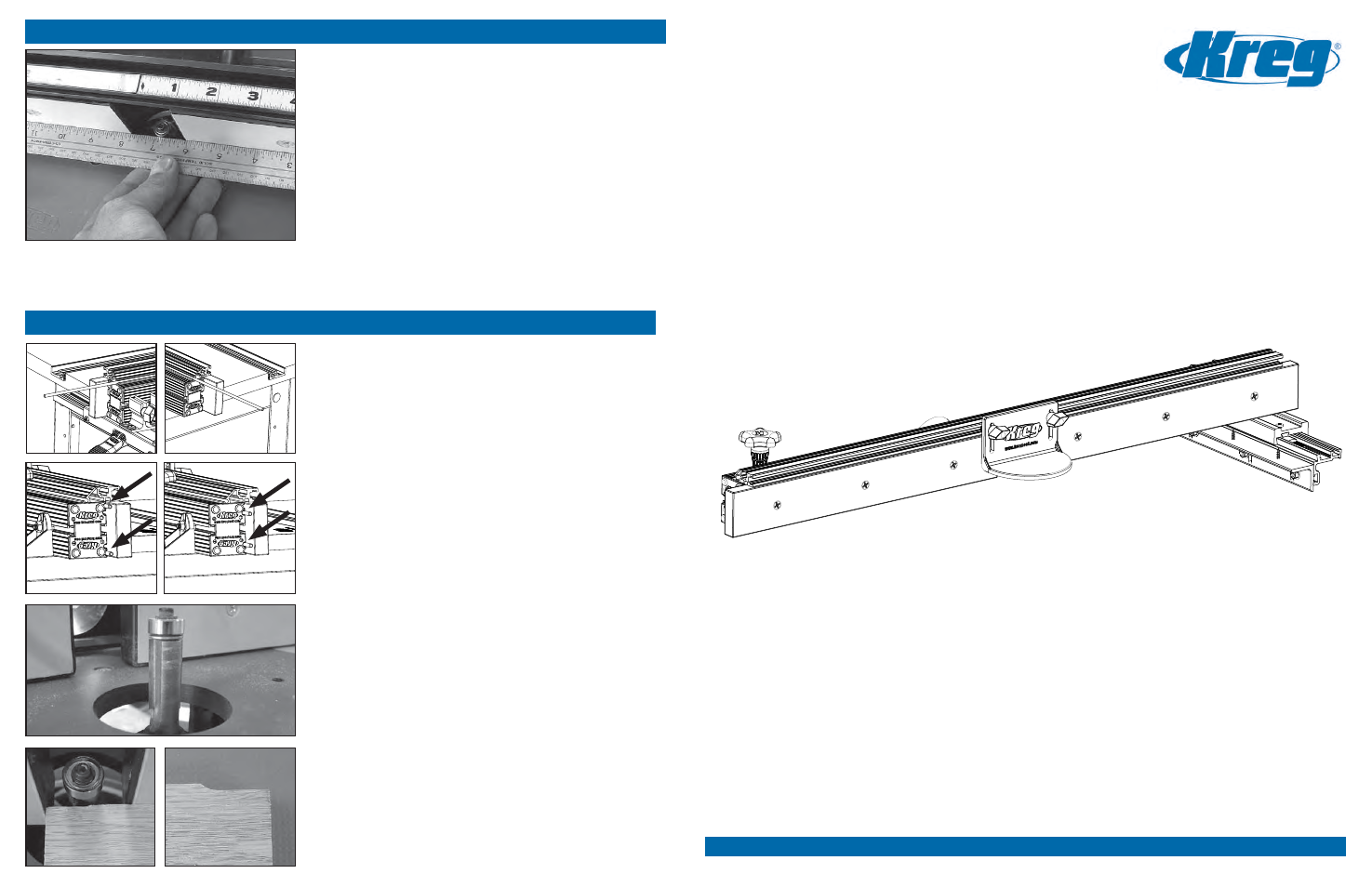 Router table fence, Precision assembly instructions | Kreg Tool PRS1020 User Manual | Page 8 / 18