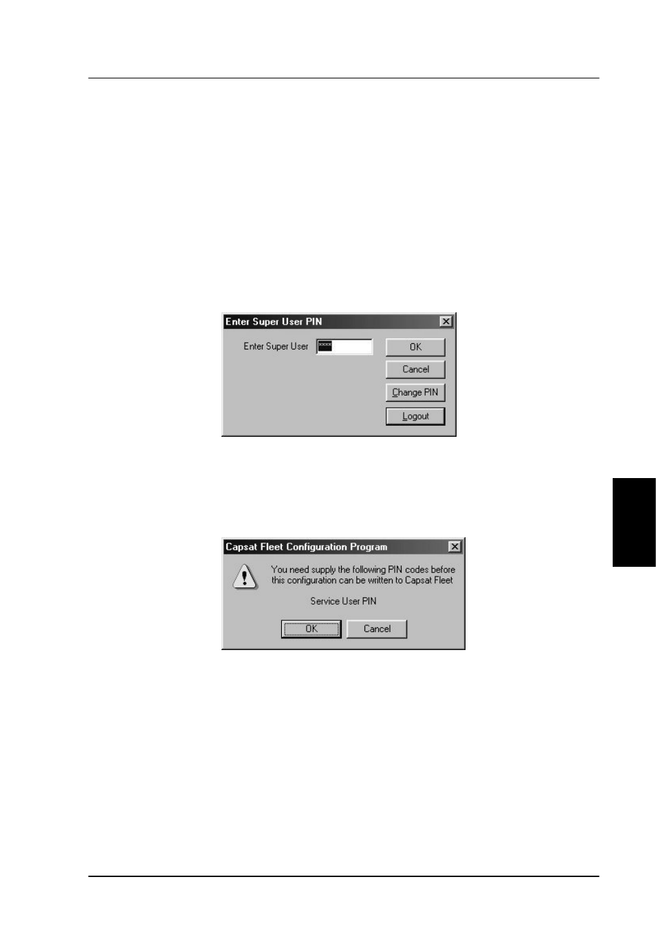 Pin codes, Pc programs, System set-up using fleetcp | 2 pin codes | KVH Industries TracPhone F55 User Manual | Page 80 / 128
