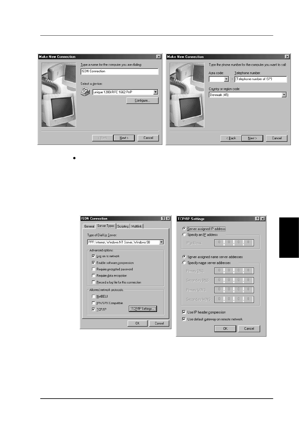 Set-up for 9600 data | KVH Industries TracPhone F55 User Manual | Page 94 / 128
