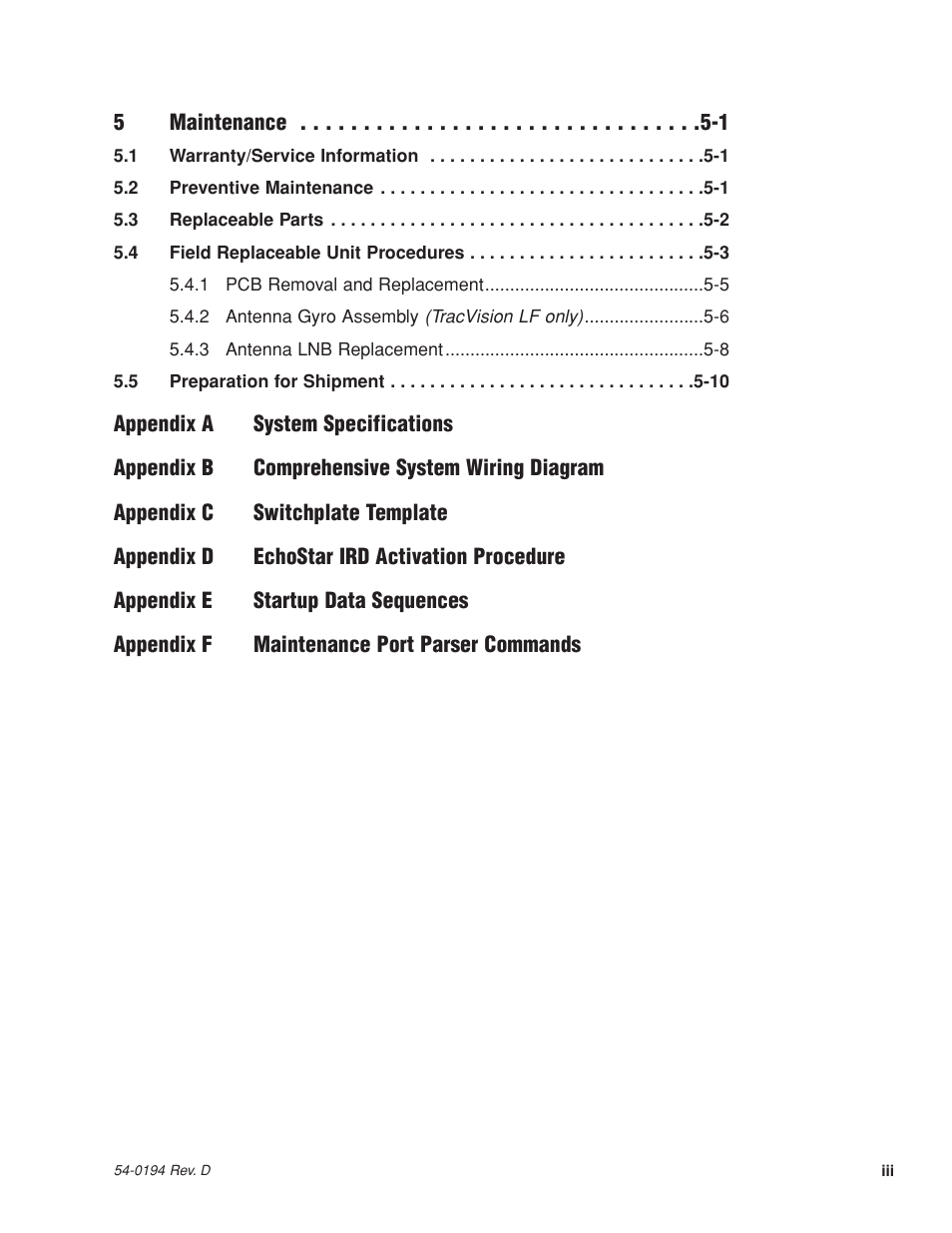 KVH Industries LF User Manual | Page 8 / 69