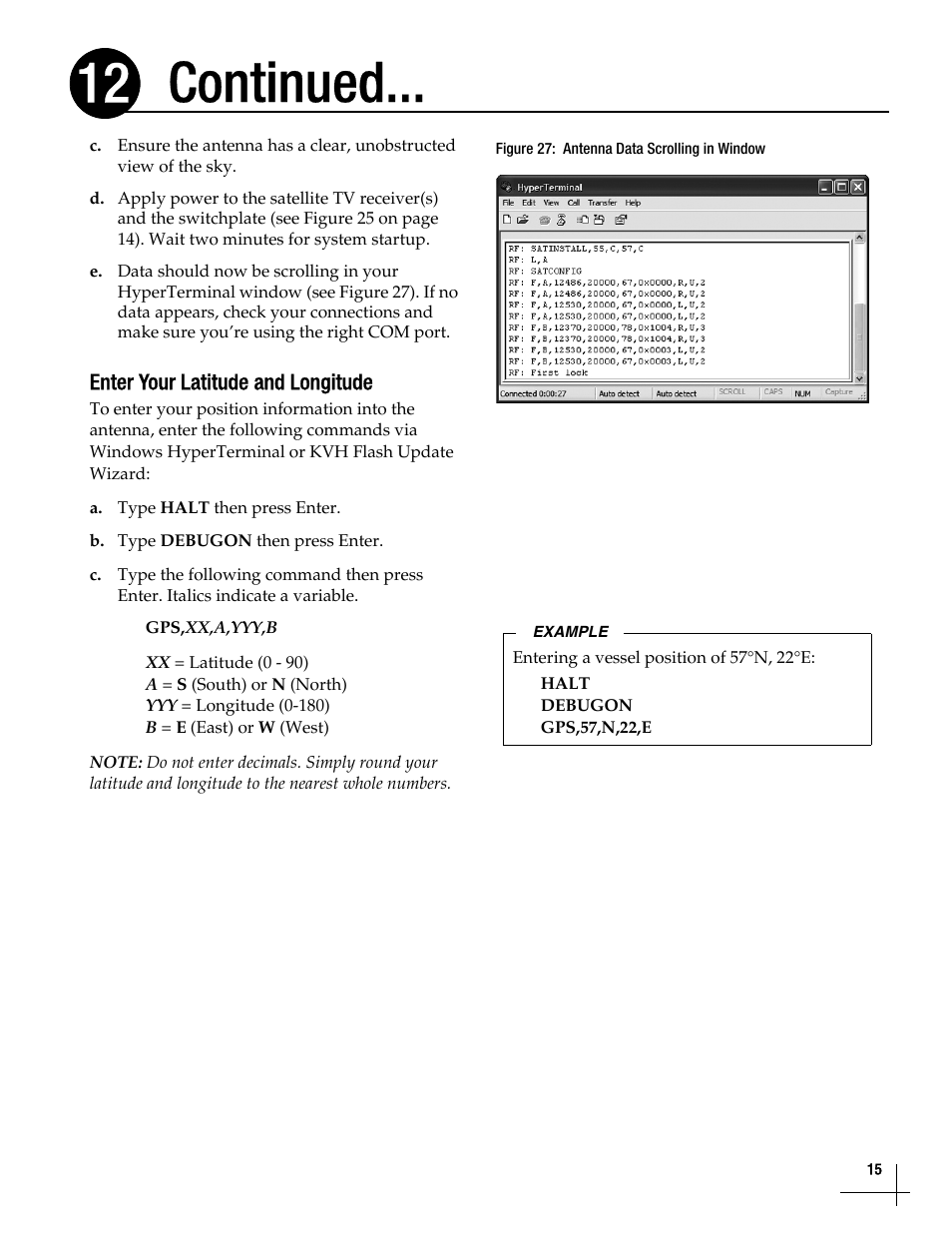 Continued | KVH Industries TracVisionM5 User Manual | Page 15 / 29