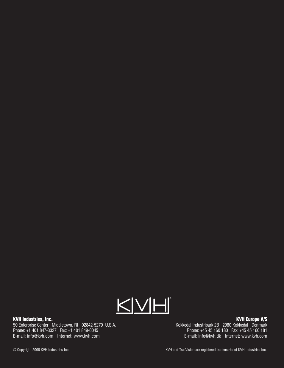 KVH Industries TracVisionM5 User Manual | Page 29 / 29