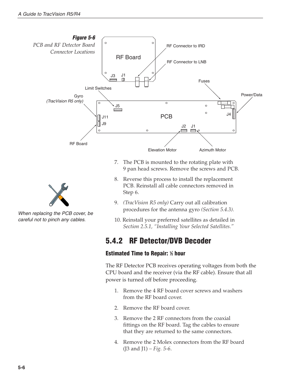 2 - rf detector/dvb decoder, 2 rf detector/dvb decoder | KVH Industries TracVision R4 User Manual | Page 59 / 65
