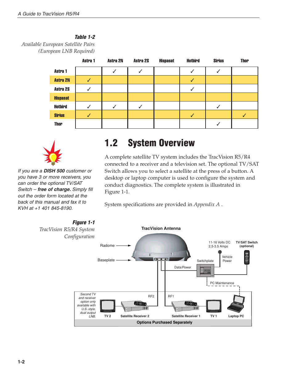 2 - system overview, 2 system overview | KVH Industries TracVision R4 User Manual | Page 8 / 65