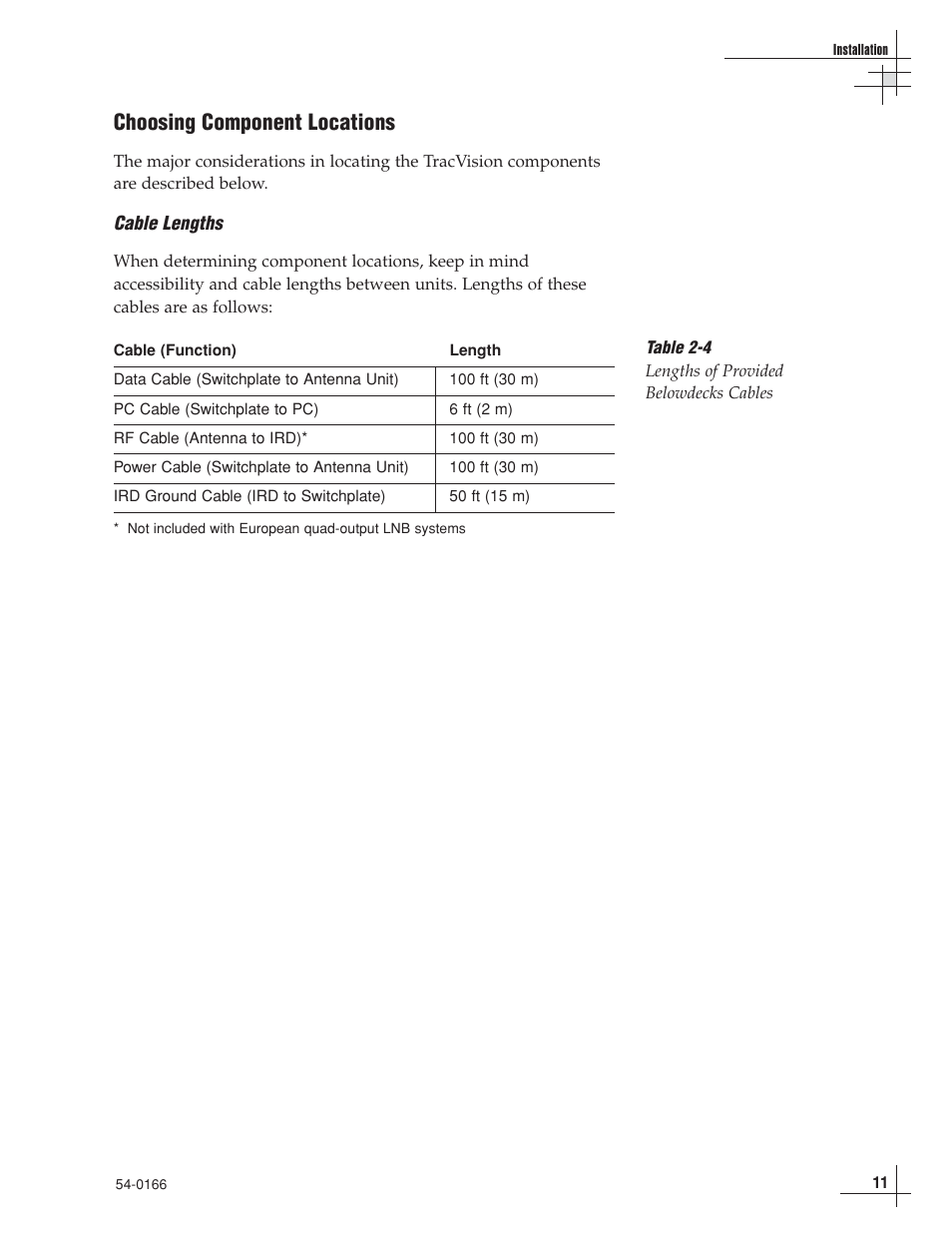Choosing component locations | KVH Industries TracVision 6 User Manual | Page 15 / 88