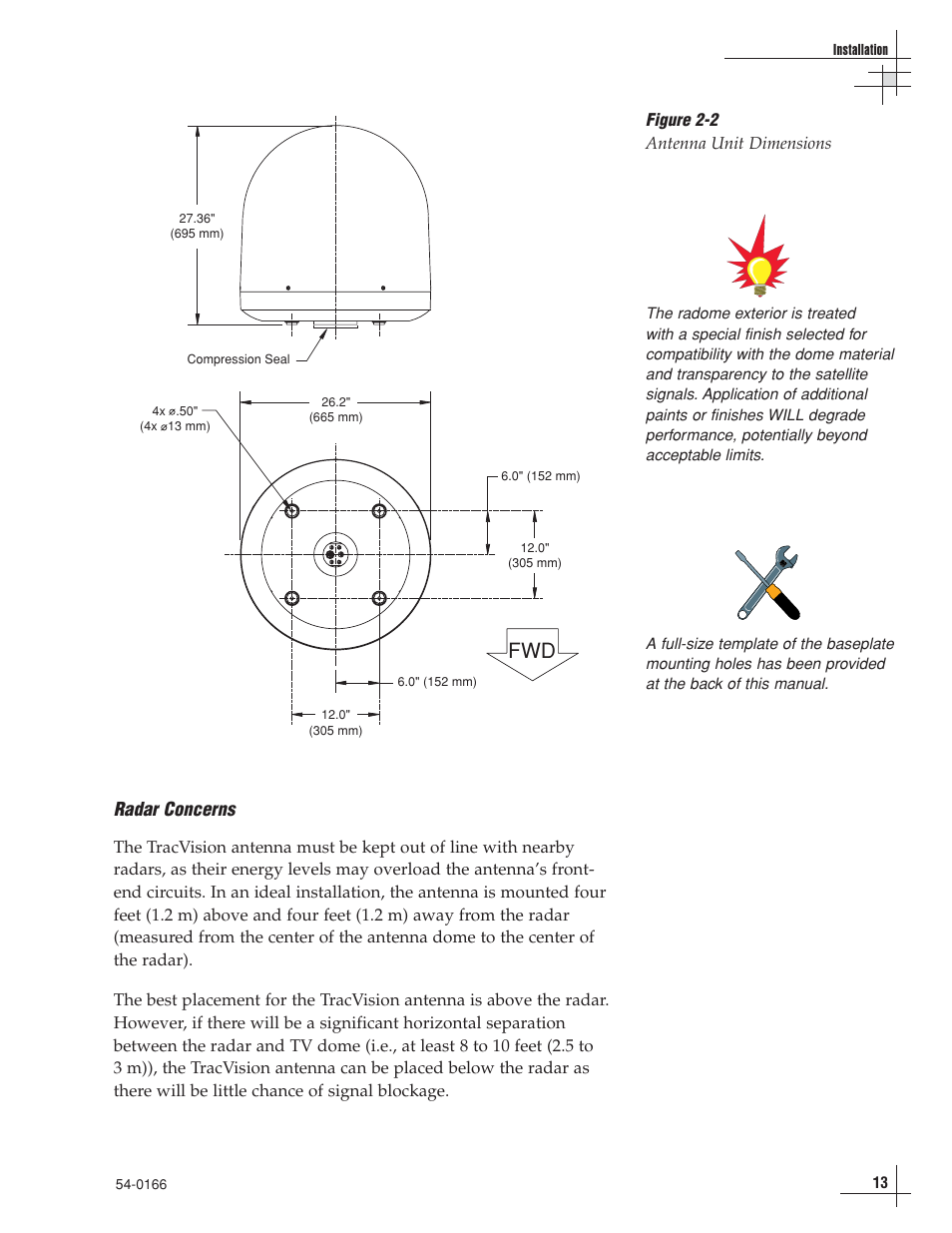 Radar concerns | KVH Industries TracVision 6 User Manual | Page 17 / 88