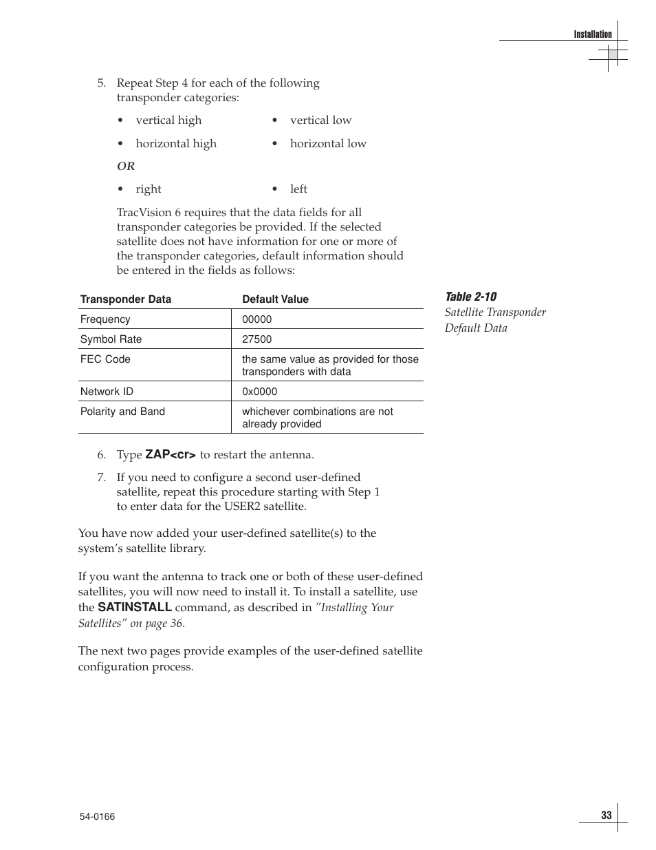 KVH Industries TracVision 6 User Manual | Page 37 / 88