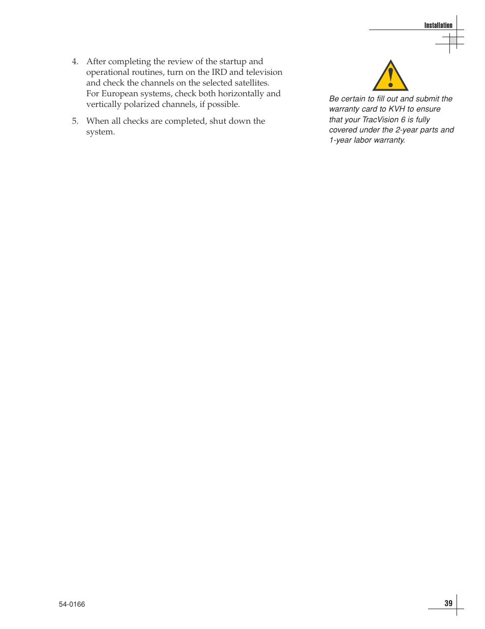 KVH Industries TracVision 6 User Manual | Page 43 / 88