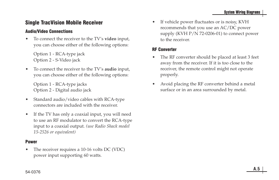 KVH Industries antenna system User Manual | Page 100 / 127