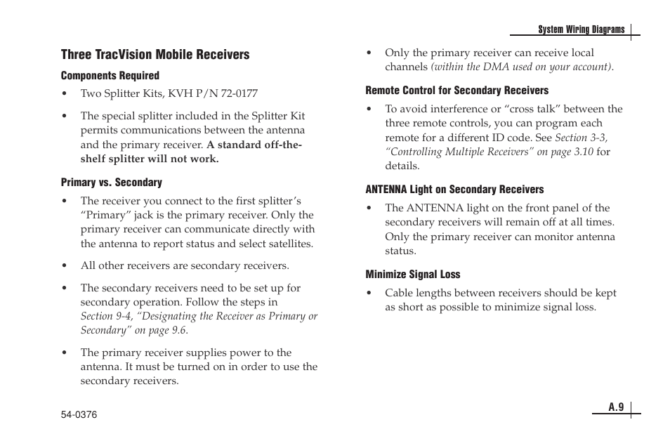 KVH Industries antenna system User Manual | Page 104 / 127