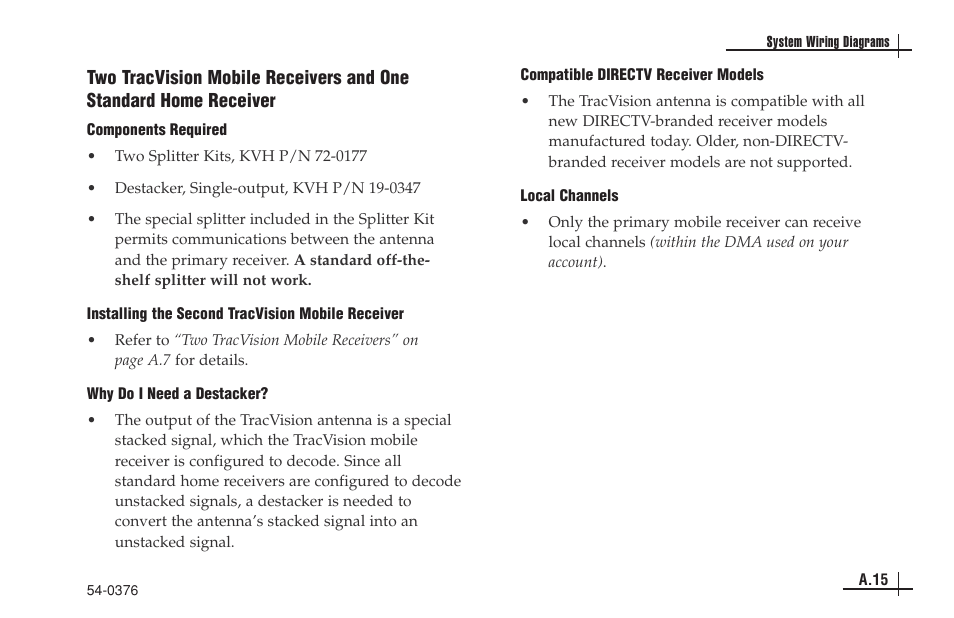 KVH Industries antenna system User Manual | Page 110 / 127