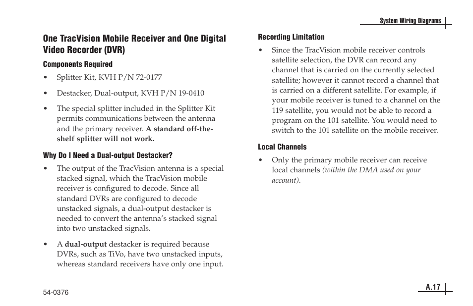 KVH Industries antenna system User Manual | Page 112 / 127