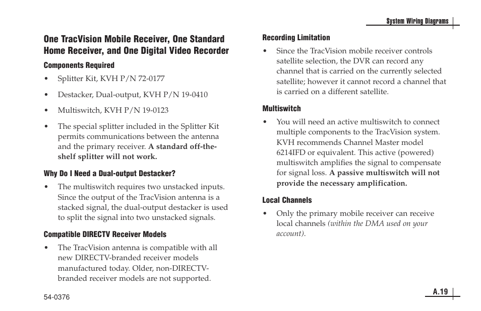 KVH Industries antenna system User Manual | Page 114 / 127