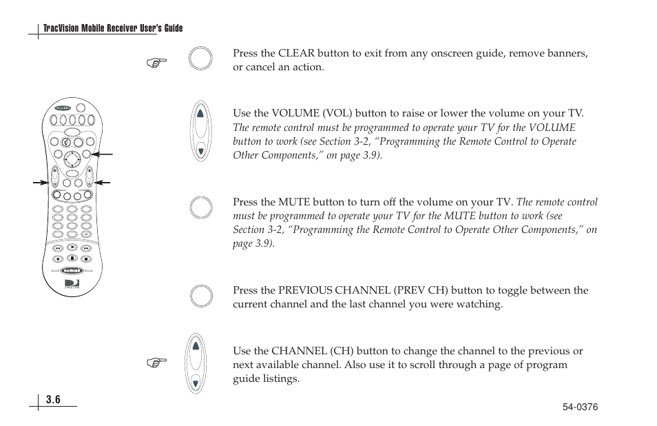 Clear mute vol ch | KVH Industries antenna system User Manual | Page 23 / 127