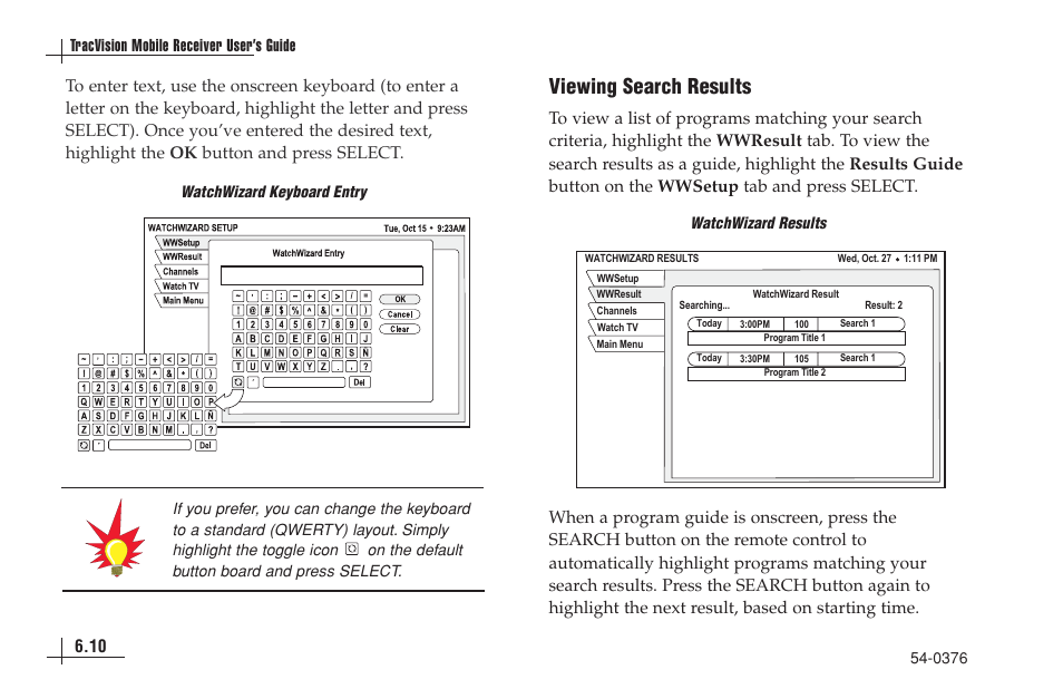 Viewing search results | KVH Industries antenna system User Manual | Page 55 / 127