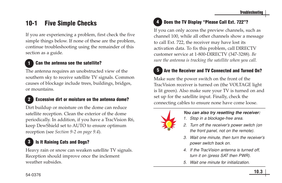 1 five simple checks | KVH Industries antenna system User Manual | Page 84 / 127