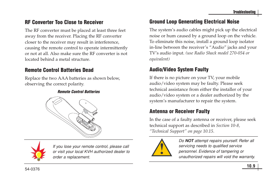 KVH Industries antenna system User Manual | Page 90 / 127