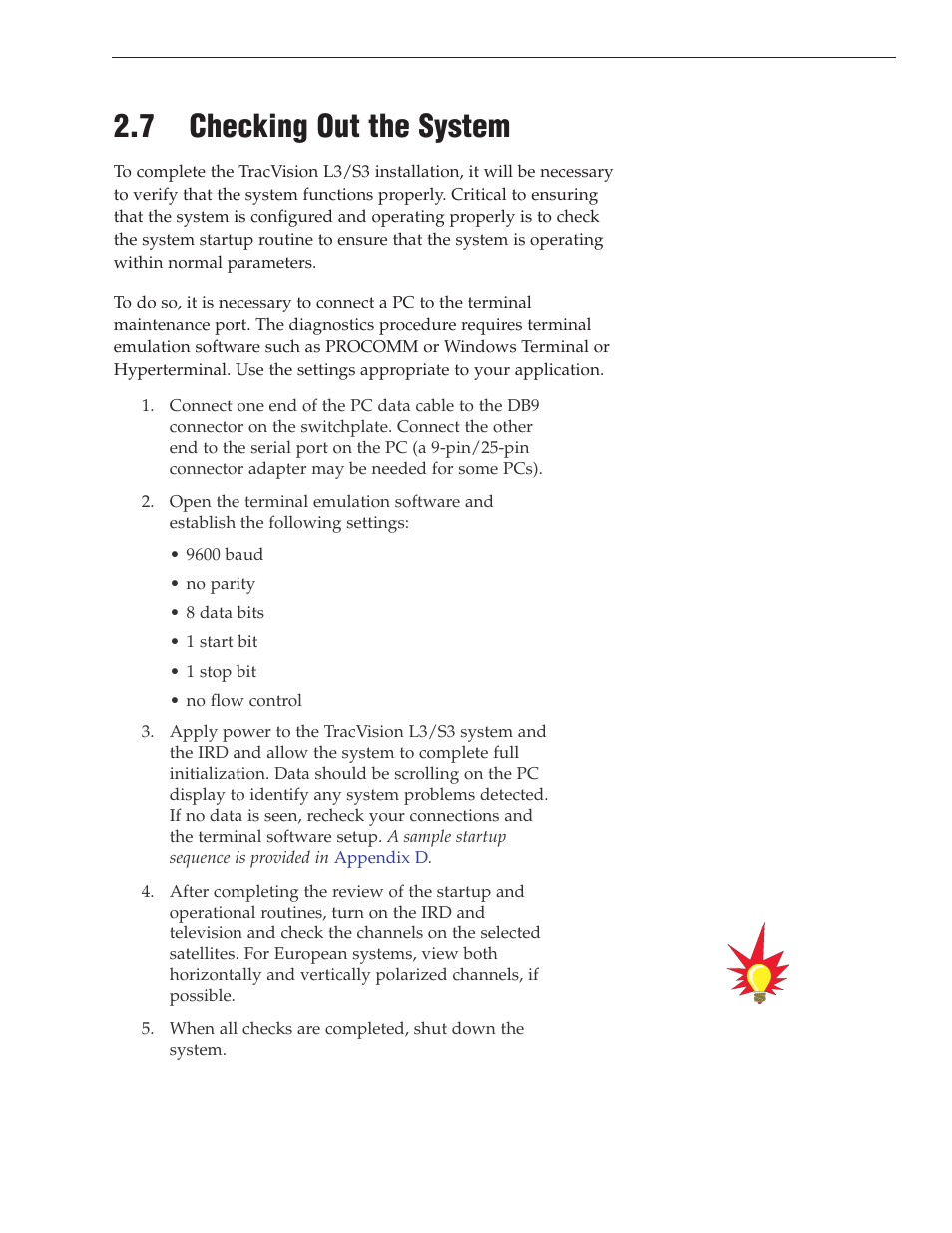 7 - checking out the system, 7 checking out the system | KVH Industries TracVision S3 User Manual | Page 36 / 77