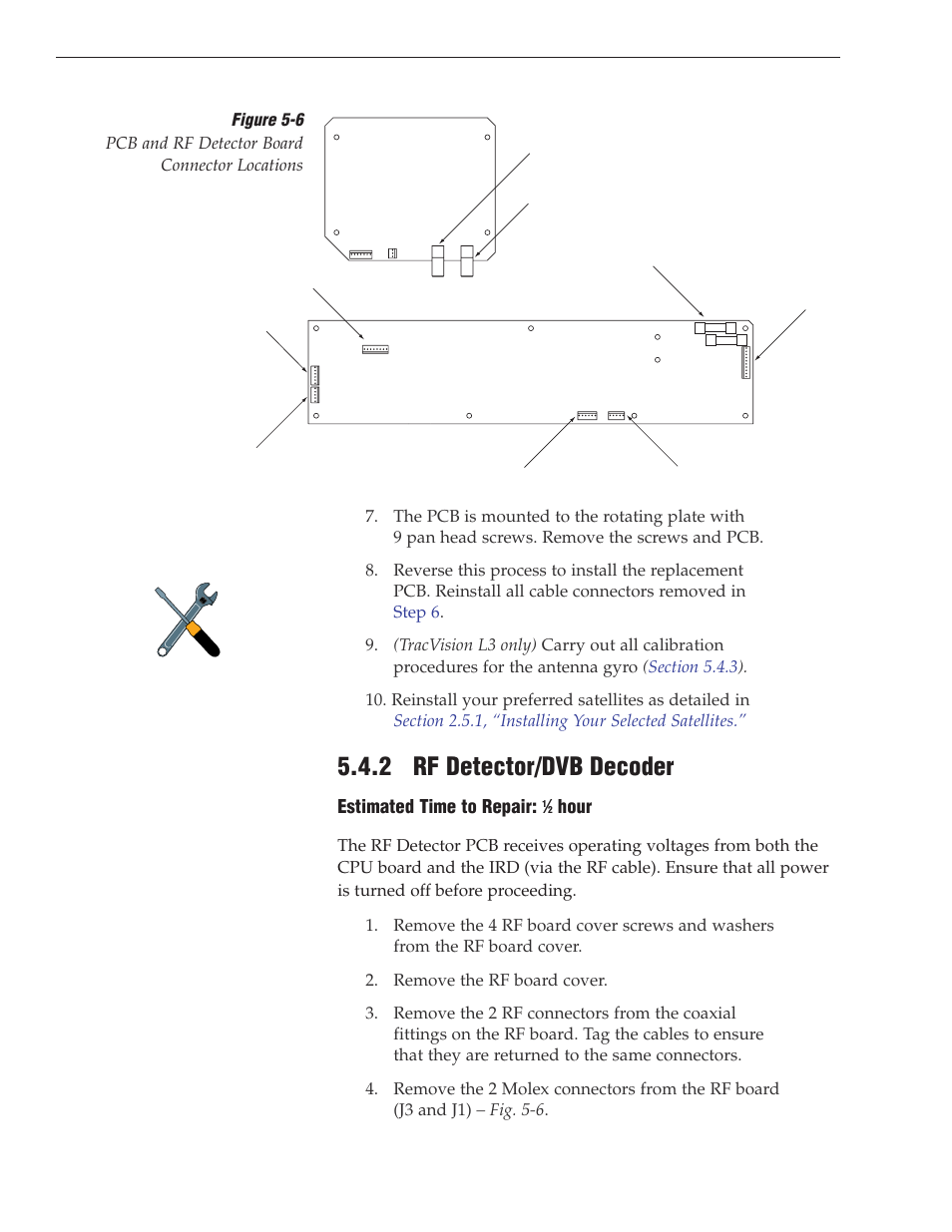 2 - rf detector/dvb decoder, Figure 5-6, 2 rf detector/dvb decoder | KVH Industries TracVision S3 User Manual | Page 56 / 77