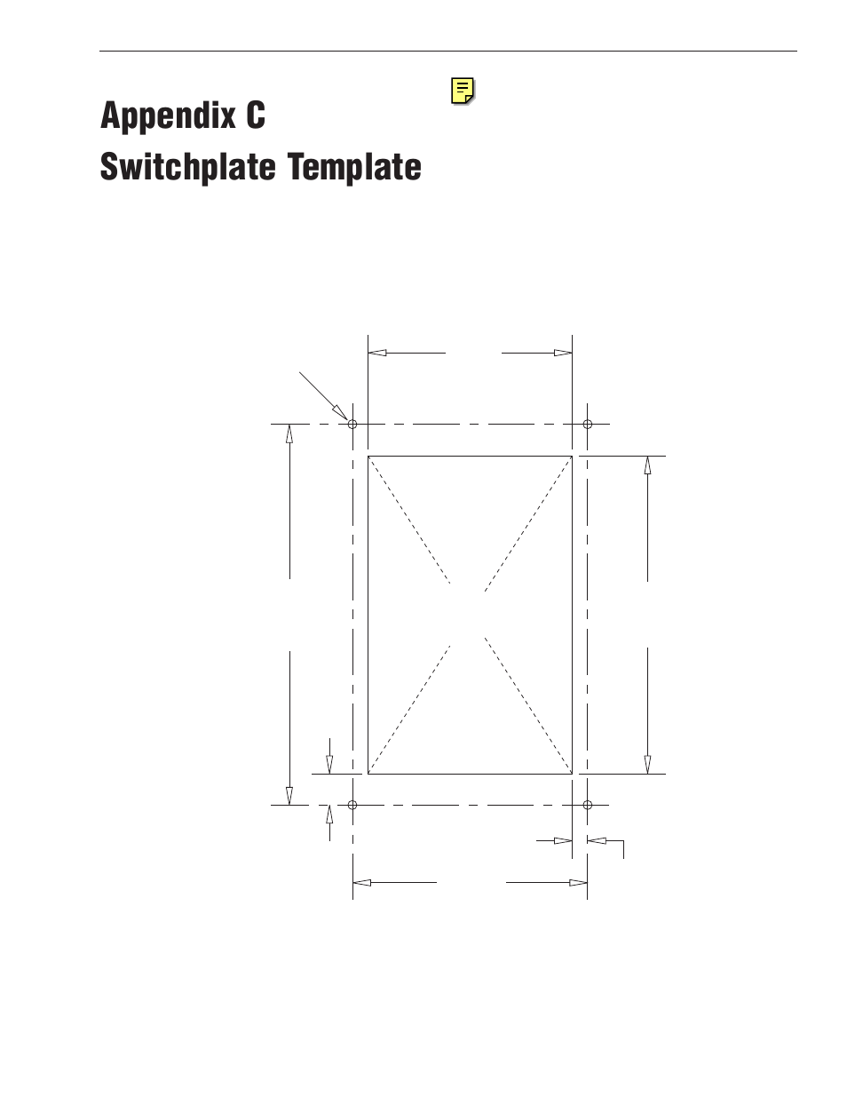 Appendix c - switchplate template, Ovided in, Appendix c | Vided in, Appendix c switchplate template, Panel cutout | KVH Industries TracVision S3 User Manual | Page 63 / 77