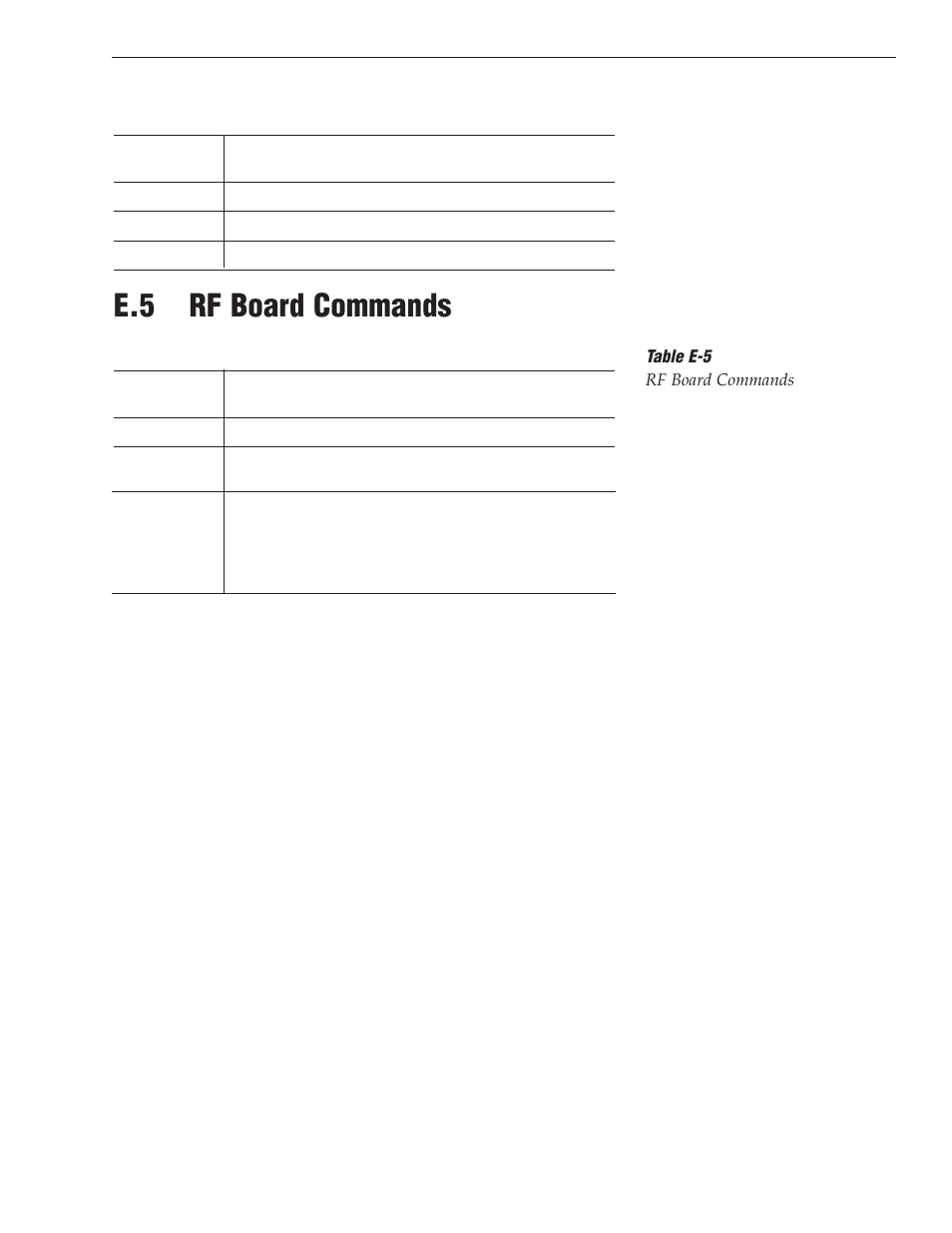 E.5 - rf board commands, E.5 rf board commands | KVH Industries TracVision S3 User Manual | Page 71 / 77