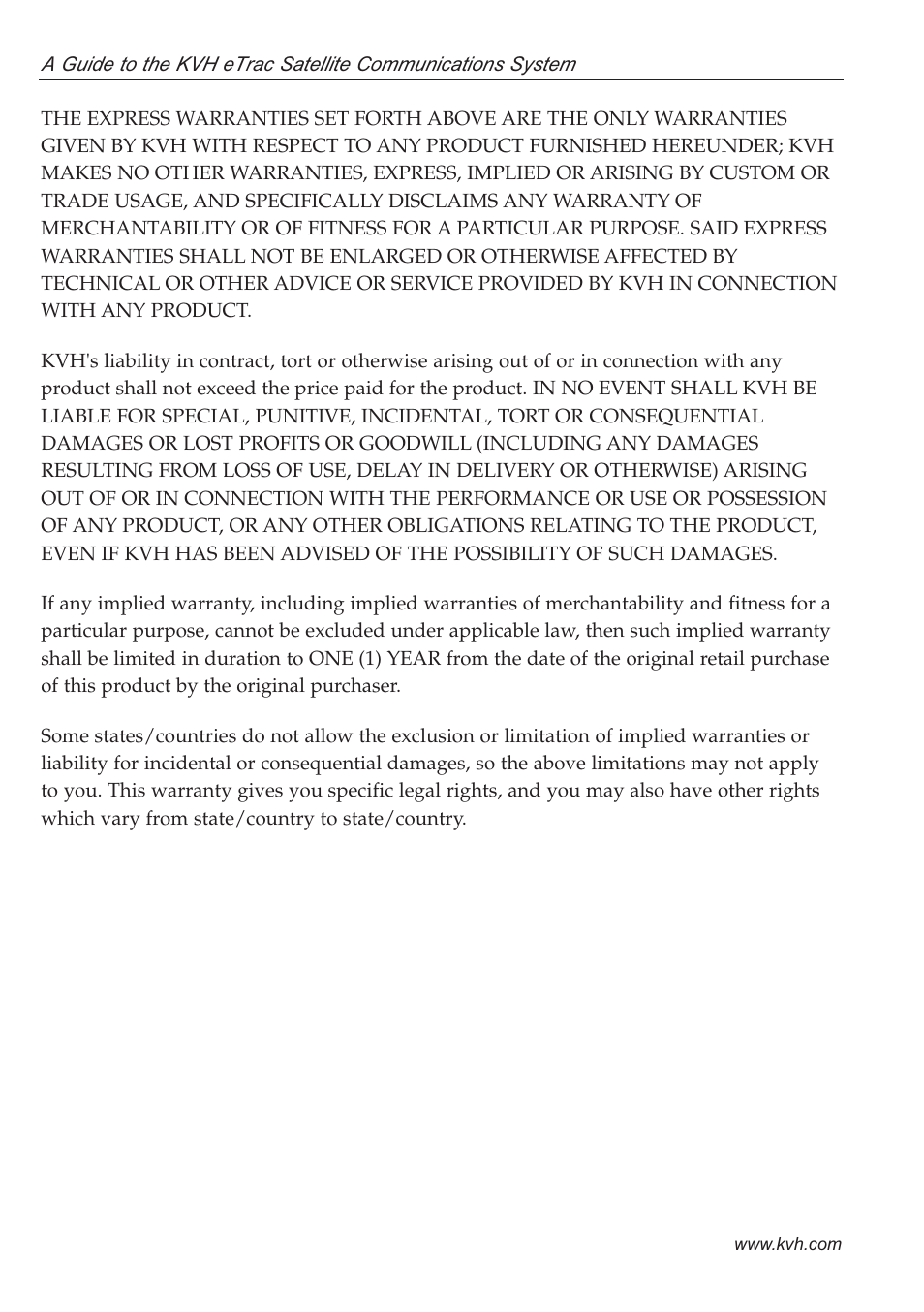 KVH Industries eTrac User Manual | Page 36 / 37