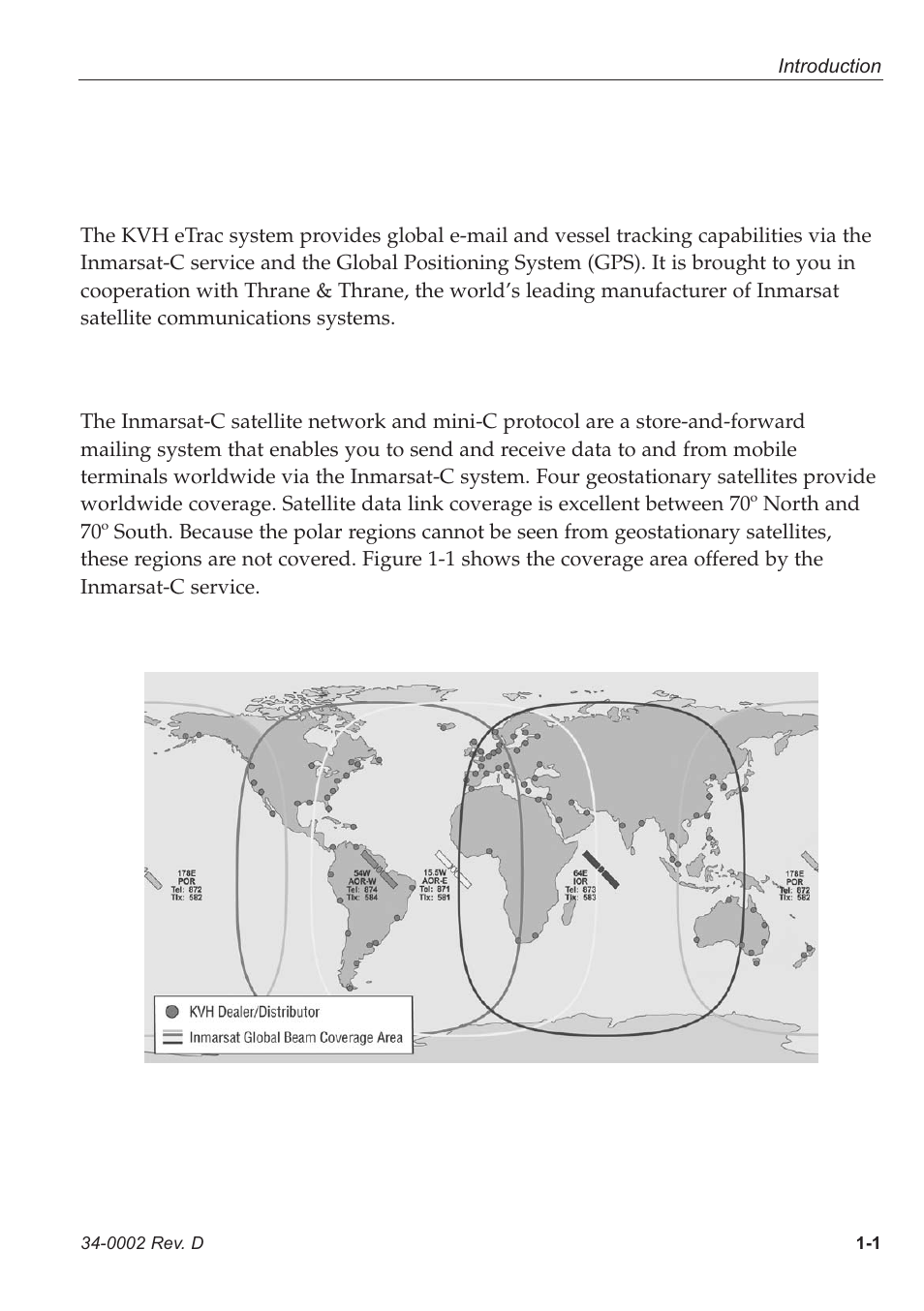 1 - introduction, 1 - global e-mail and gps tracking, 1 - inmarsat-c | 1introduction, 1 global e-mail and gps tracking | KVH Industries eTrac User Manual | Page 7 / 37