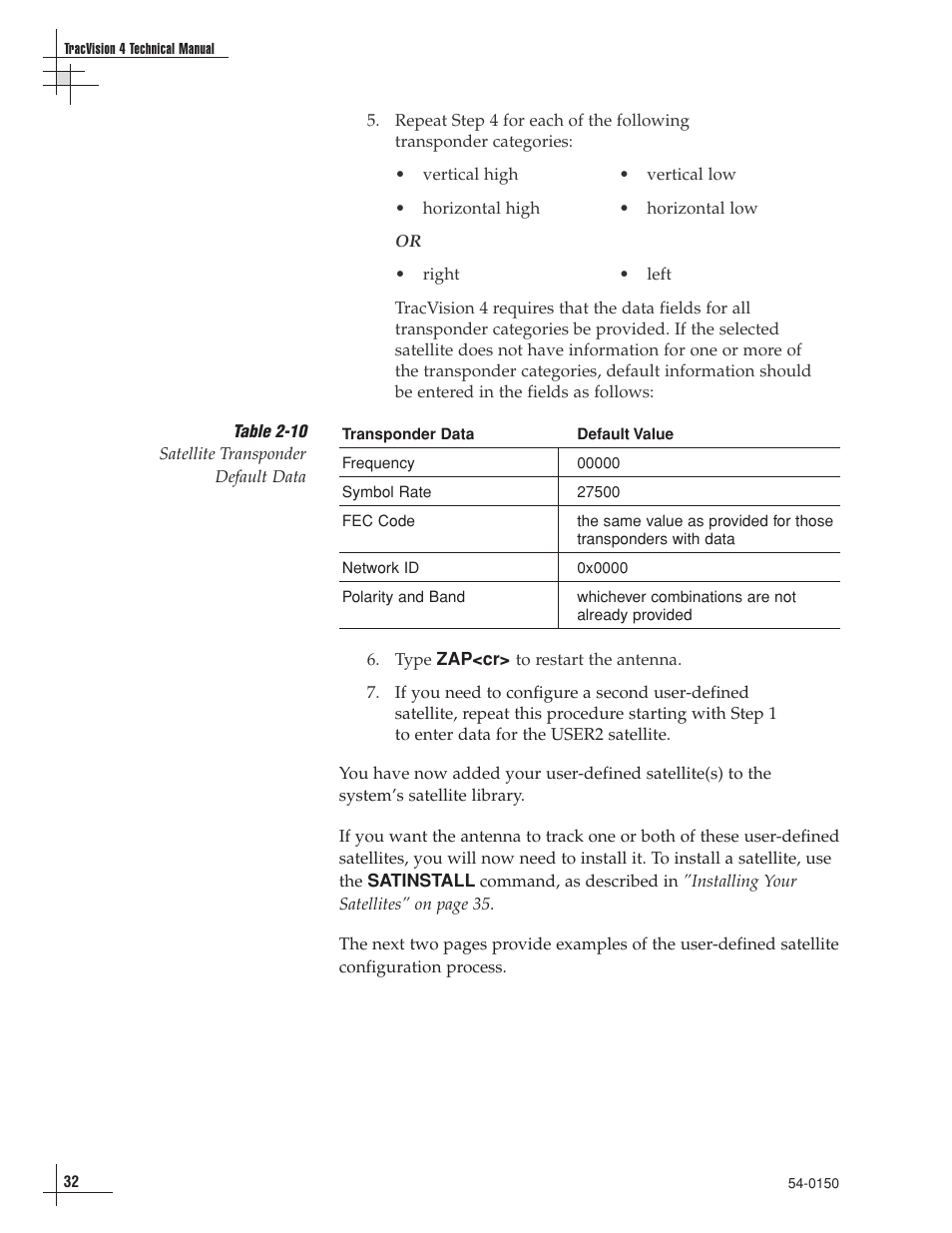 KVH Industries TracVision 4 User Manual | Page 36 / 88