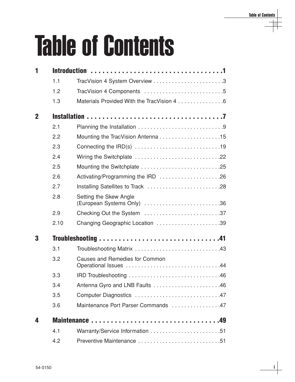 KVH Industries TracVision 4 User Manual | Page 5 / 88