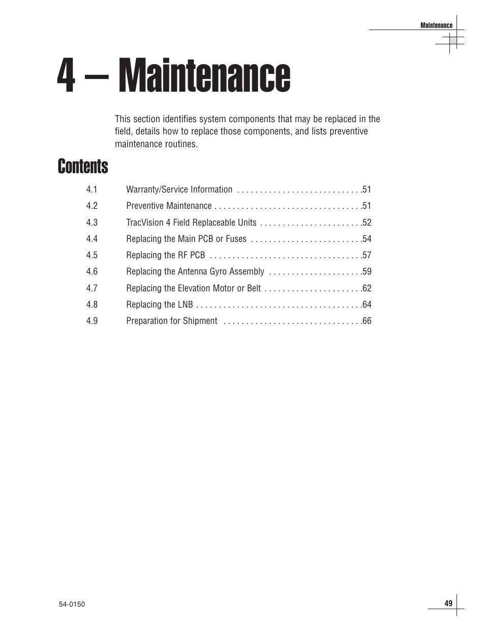 KVH Industries TracVision 4 User Manual | Page 50 / 88