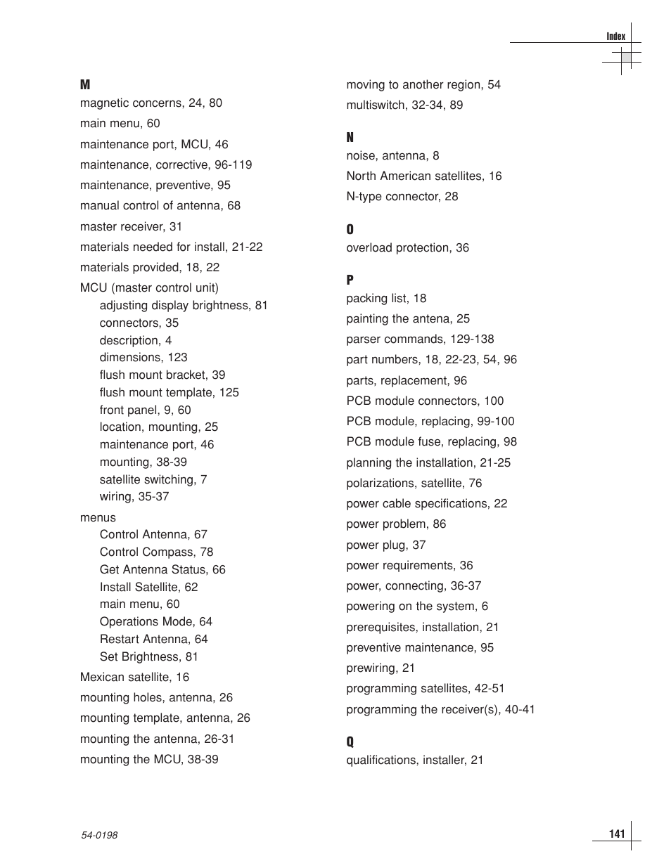 KVH Industries TracVision G8 User Manual | Page 134 / 137