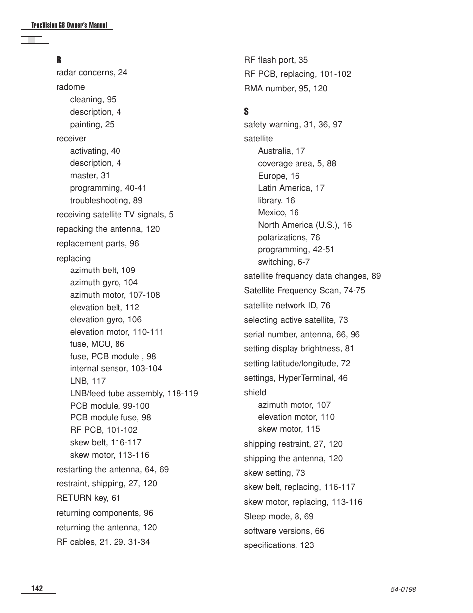 KVH Industries TracVision G8 User Manual | Page 135 / 137