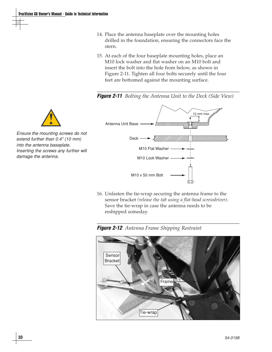 Figure 2-11, Figure 2-12 | KVH Industries TracVision G8 User Manual | Page 32 / 137