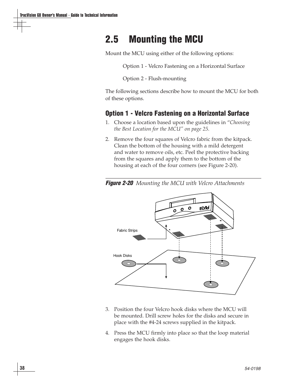 5 - mounting the mcu, 5 mounting the mcu | KVH Industries TracVision G8 User Manual | Page 40 / 137