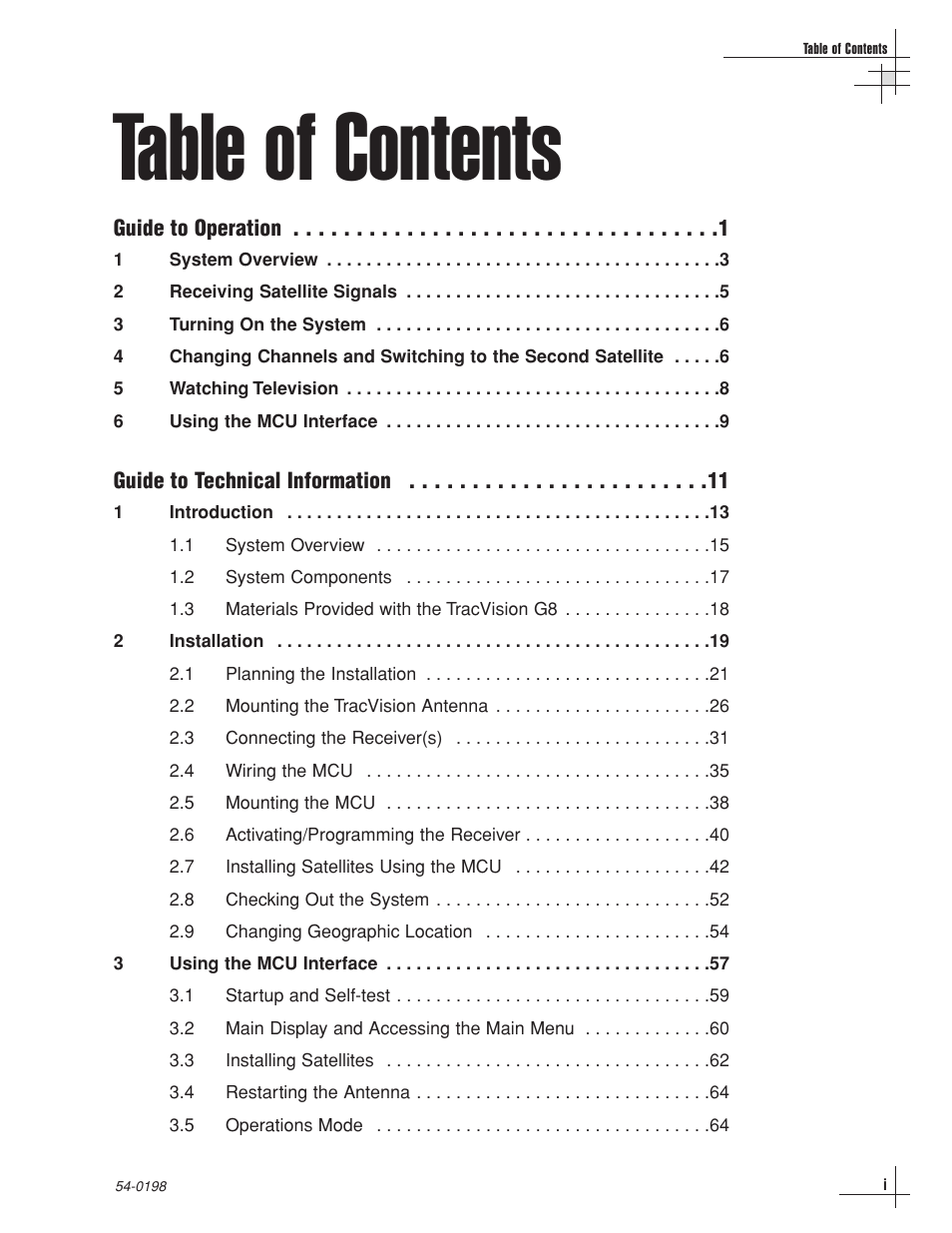 KVH Industries TracVision G8 User Manual | Page 5 / 137