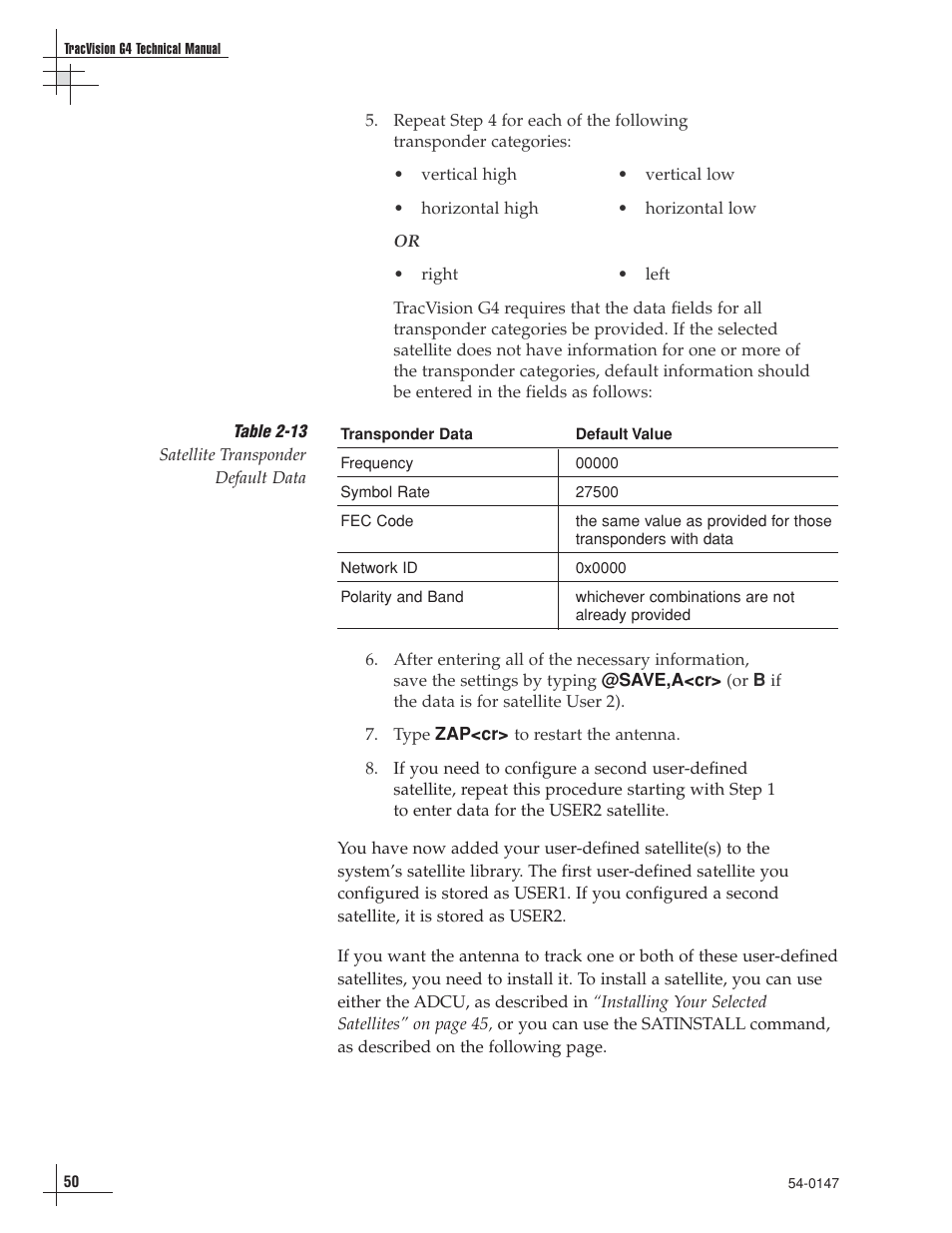 KVH Industries TracVision G4 User Manual | Page 55 / 155