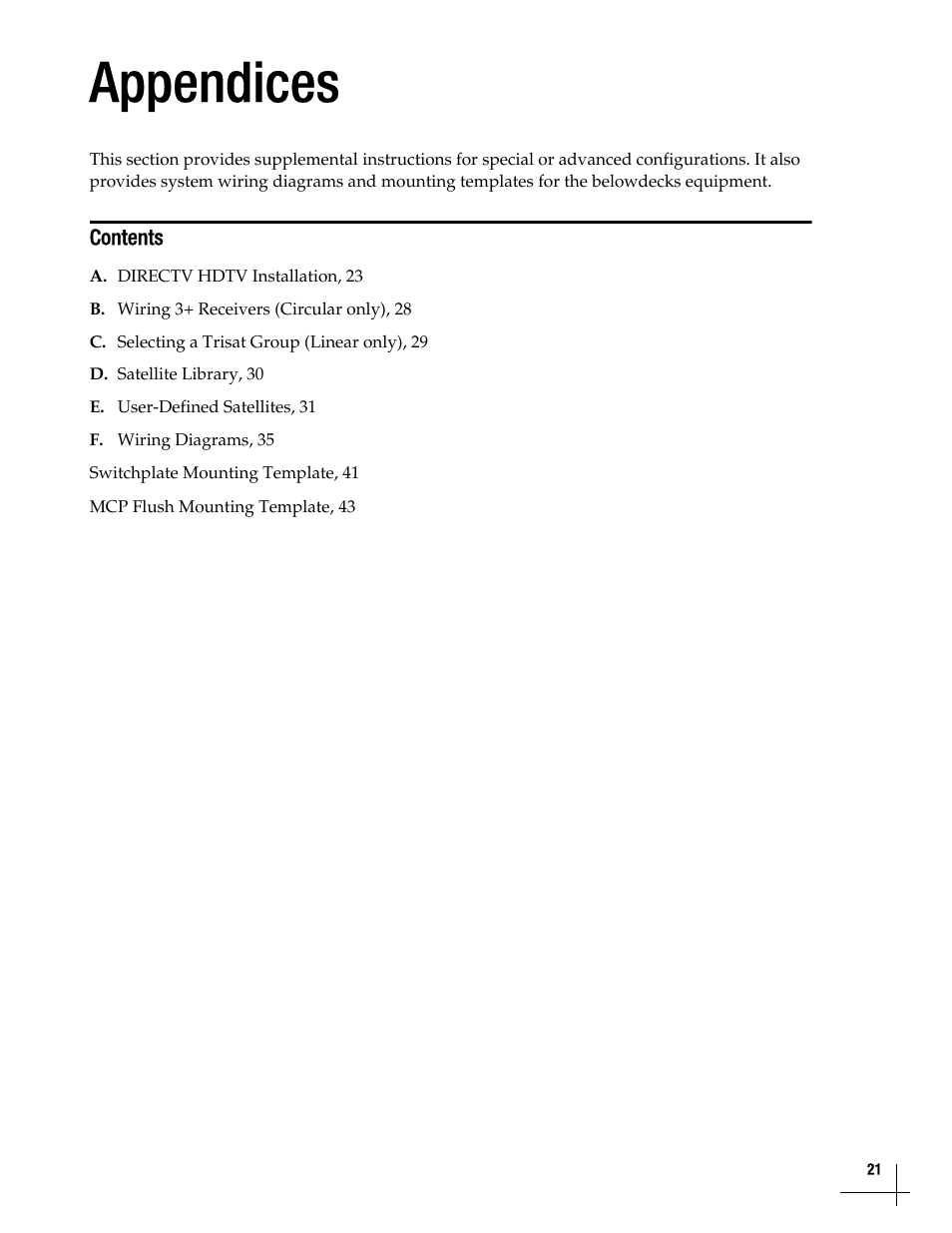 Appendices | KVH Industries TracVision M5 User Manual | Page 21 / 41