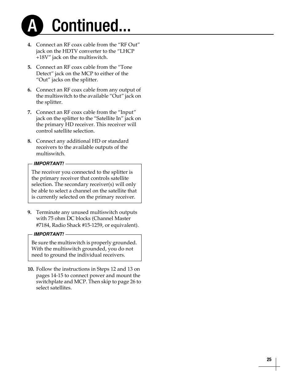 Continued... a | KVH Industries TracVision M5 User Manual | Page 24 / 41