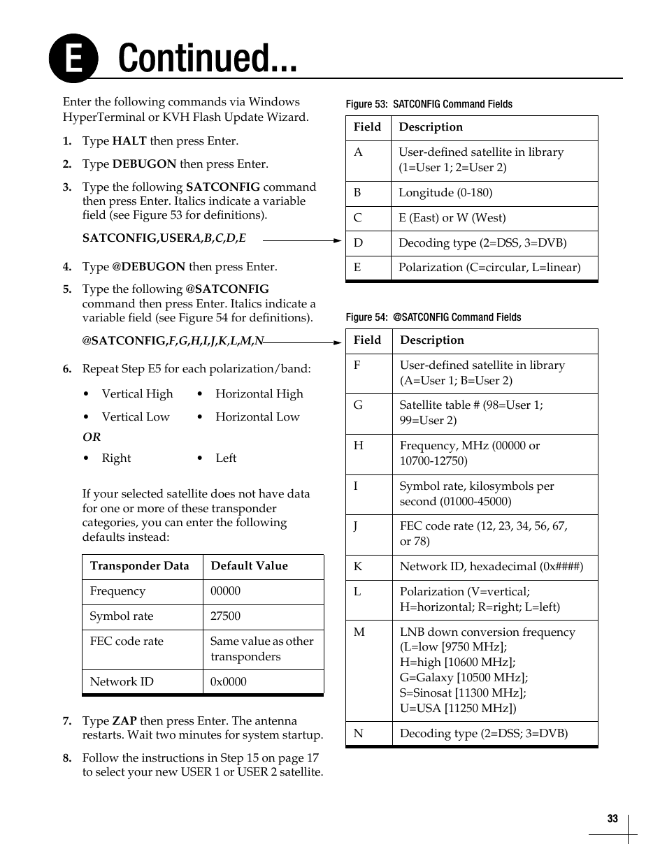 Continued... e | KVH Industries TracVision M5 User Manual | Page 32 / 41