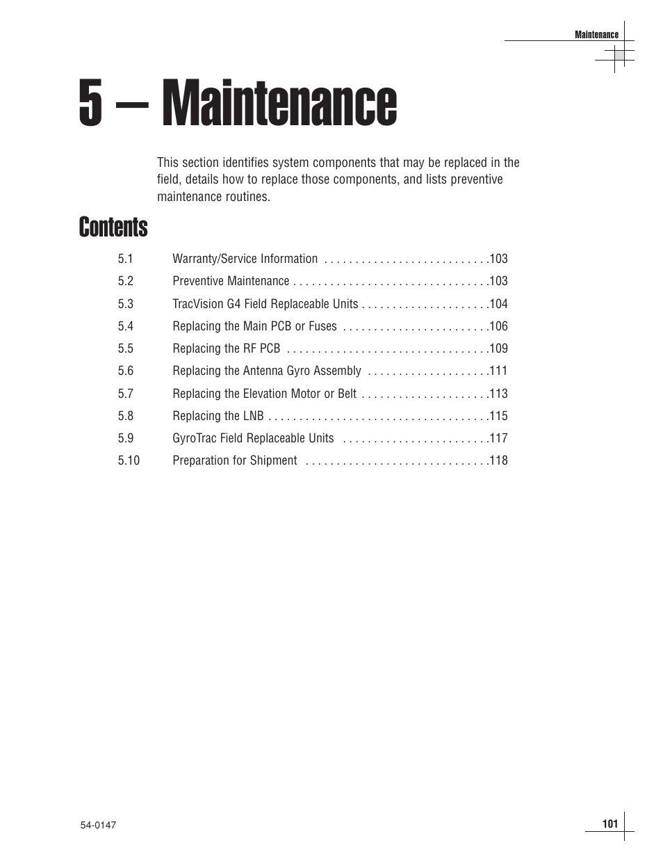 KVH Industries KVHTRACVISION G4 User Manual | Page 109 / 164