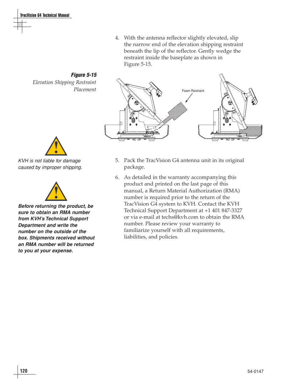 KVH Industries KVHTRACVISION G4 User Manual | Page 127 / 164