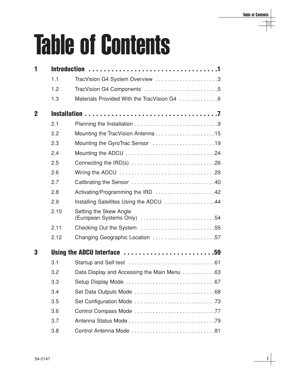 KVH Industries KVHTRACVISION G4 User Manual | Page 14 / 164