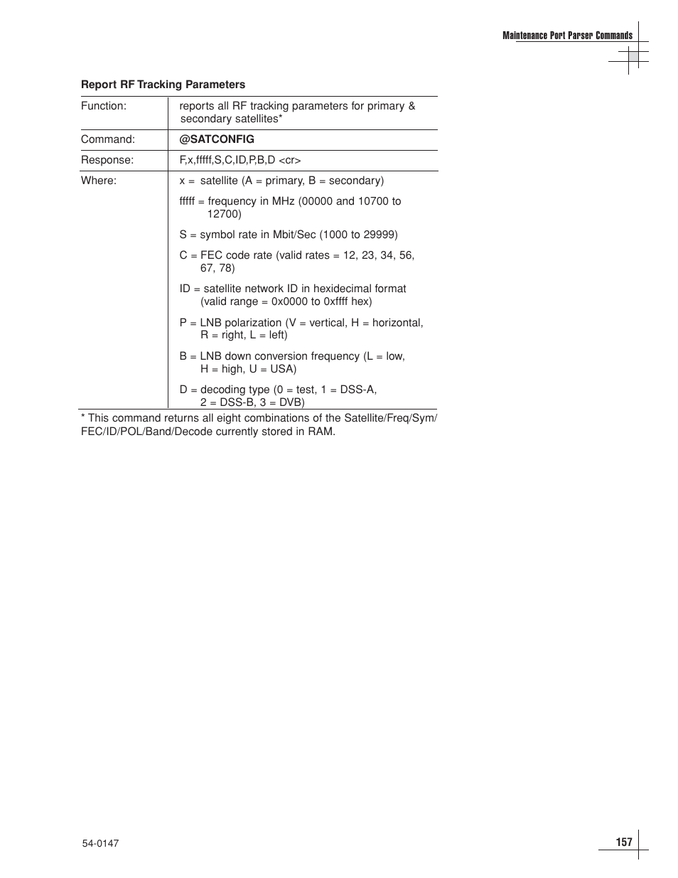 KVH Industries KVHTRACVISION G4 User Manual | Page 157 / 164