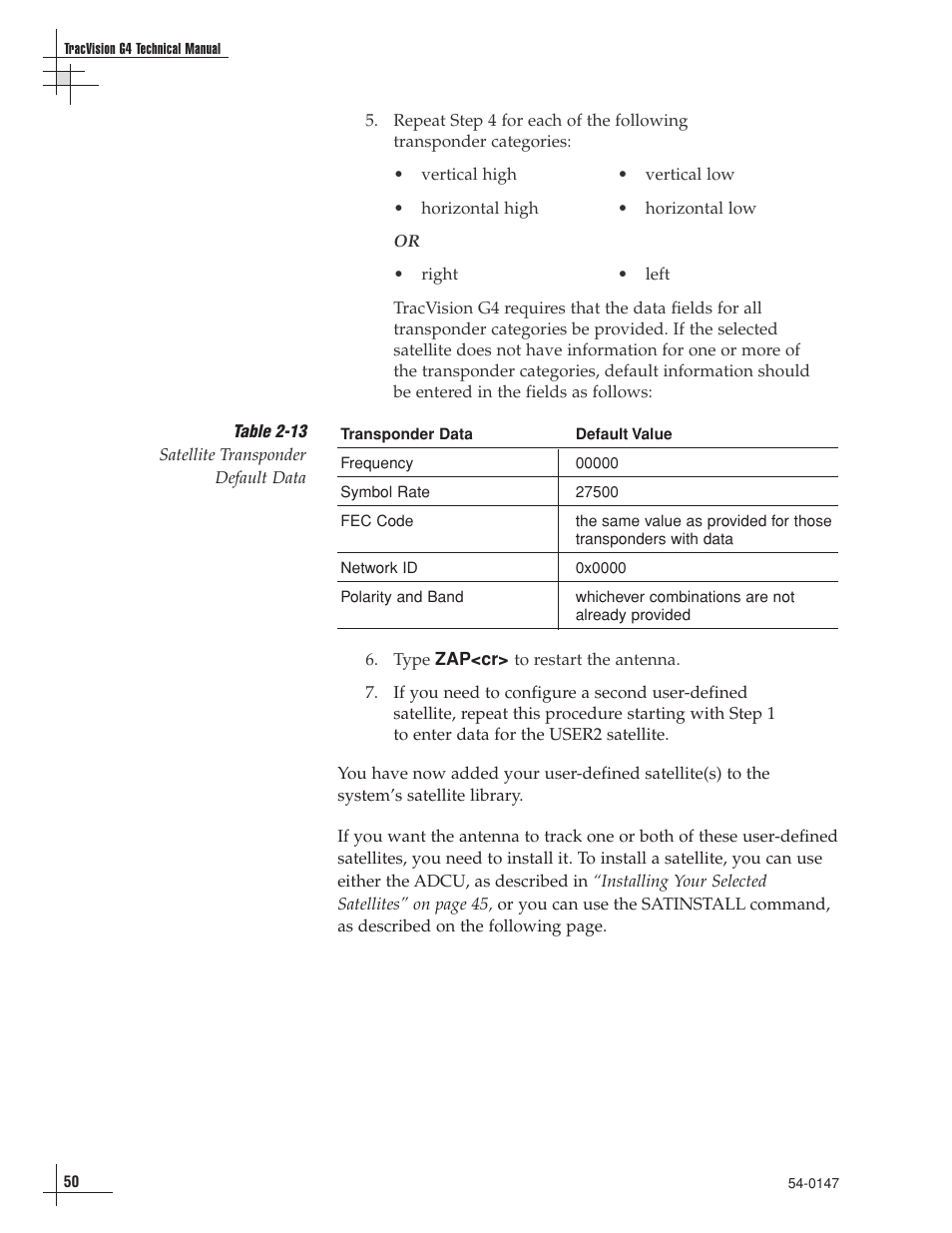 KVH Industries KVHTRACVISION G4 User Manual | Page 63 / 164